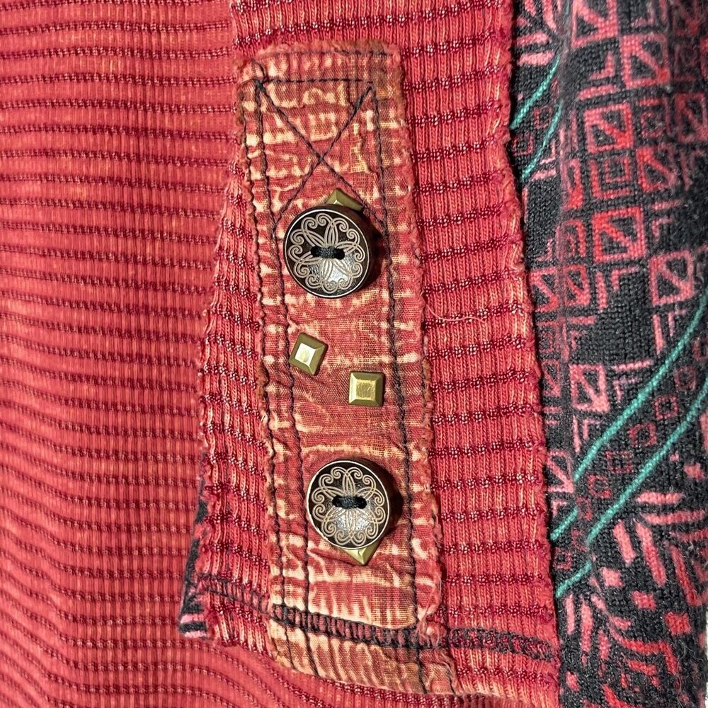 Soft Surroundings Tunic Lagenlook Waffle Knit Wearable Art Statement Sleeve Sz M - Picture 16 of 16